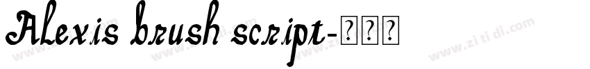 Alexis brush script字体转换